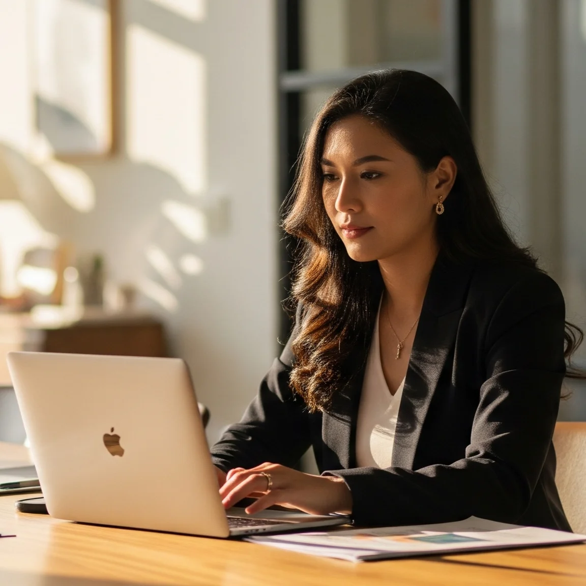 Corporate website design professional working laptop