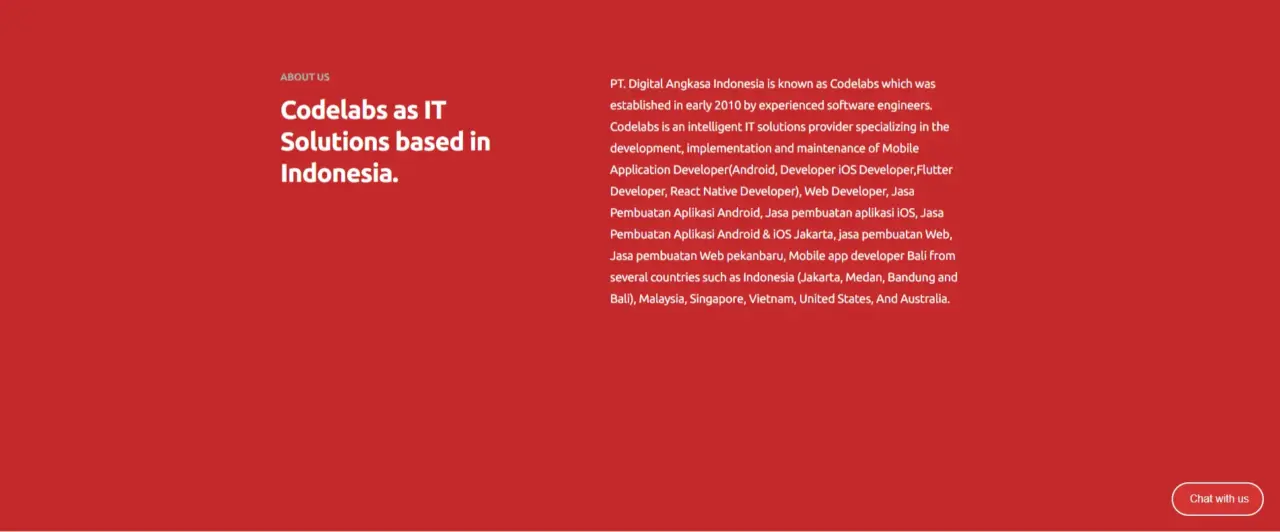 CodeLabs About Section Before